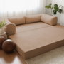 Atelier Del Sofa Nook Sofá-Cama de 3 Plazas en Terciopelo Marrón